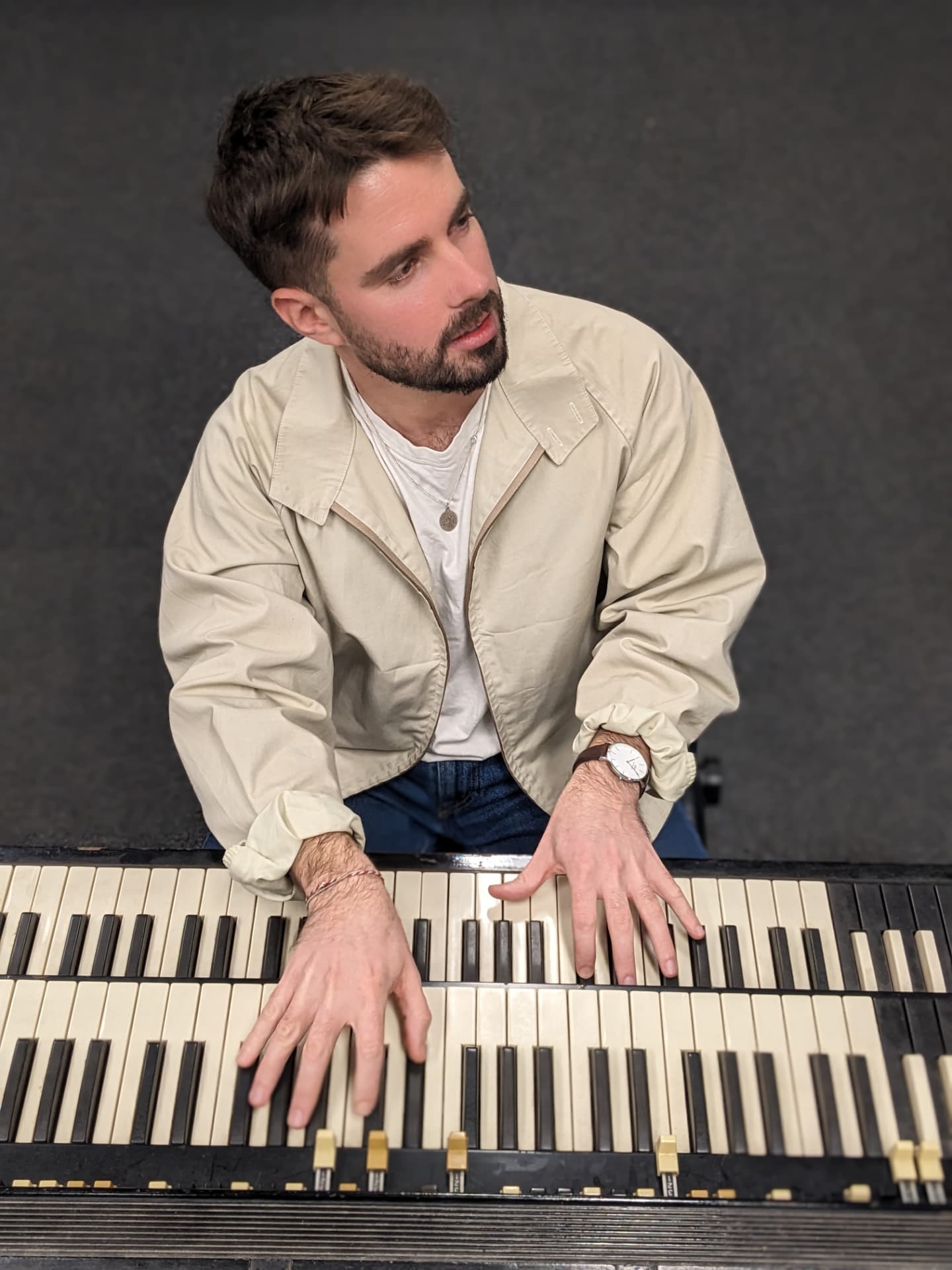 Guy Shotton at the keyboard